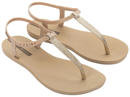 Ipanema Sandal Class Damen-Flip-Flops in Hellbeige mit Gold