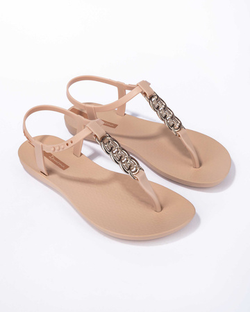 Ipanema Sandal Class Damen-Flip-Flops in Hellbeige mit Gold