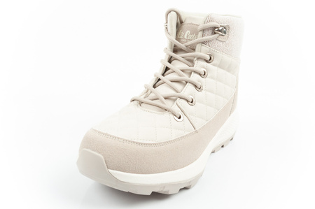 Lee Cooper Damen Winter-Wanderschuhe, Creme, Kunstleder