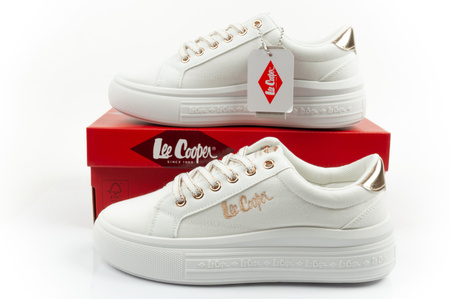 Lee Cooper Damen-Sneaker, modisches Weiß, bequem