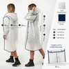Perletti Damen-Regenmantel (Trenchcoat-Stil) in Weiß mit Kapuze