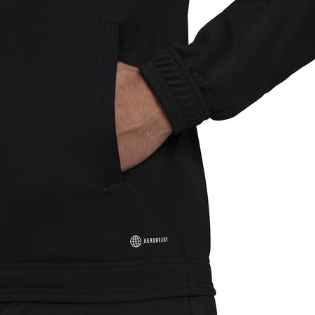 Adidas Entrada 22 [HB0573] Herren Sport Sweatshirt mit Reißverschluss, schwarz.
