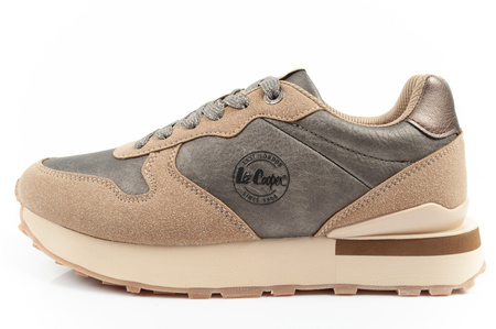 Lee Cooper Damen Sneaker, modisch, bequem, langlebig, beige, grau