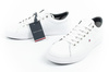Tommy Hilfiger Essential Sport-Schuhe Herren Sneakers bequem Leder Weiß