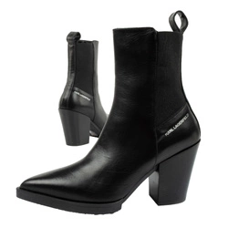 Karl Lagerfeld Cowboystiefel Damen Cowboystiefel Leder schwarz [KL31264 000]