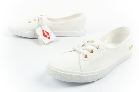 Lee Cooper Damen-Sneaker, weiße Slip-On-Ballerinas