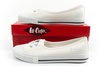 Lee Cooper Damen-Sneaker, weiße Slip-On-Ballerinas