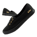 Lee Cooper Damen-Sneaker, Schwarze Slip-On-Ballerinas