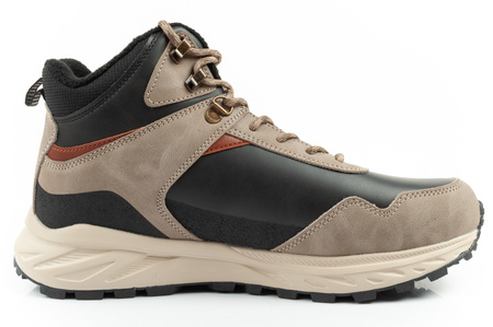 Lee Cooper Herren Winter-Wanderschuhe mit isoliertem Knöchelriemen, Beige, Schwarz