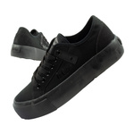 Lee Cooper Damen-Sneaker, Stoff-Plateau, Schwarz