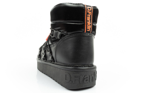 D.Franklin Damen Winterstiefel, modische, isolierte schwarze Stiefeletten