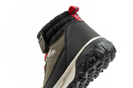 Lee Cooper Winter-Schneestiefel für Kinder, Klettverschluss-gefüttert, isoliert, modisches Khaki
