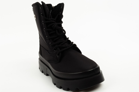 Progress Damen-Winterstiefel, Schwarz, Isoliertes Lammfell