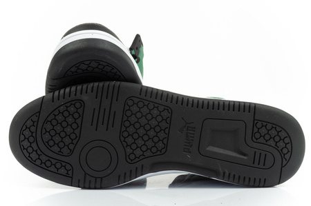 Puma Rebound v6 Herren-Sportschuhe [392326 16], Schwarz, Weiß und Grün.