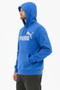 Puma Herren-Kapuzenpullover aus blauer Baumwolle mit Kängurutasche Puma Kapuzenpullover.