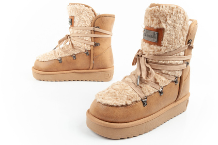 D. Franklin Damen Winterstiefel, modisches Fellfutter, isoliert, Braun und Beige