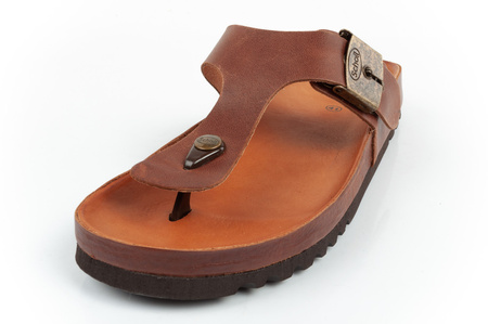 Herren Flip-Flop Schuhe Scholl Jake [F306981011] Leder Flip-Flops, braun.