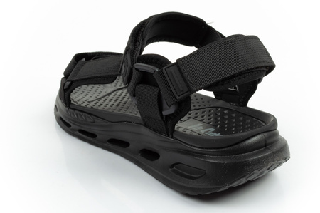 Lee Cooper Herren-Sandalen mit Klettverschluss für den Sommer, leicht, schwarz