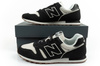New Balance 373 Herren-Sneaker, modisches schwarzes Leder