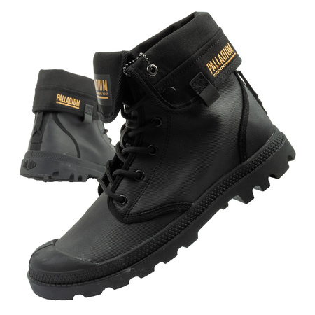 Palladium Damen Baggy Coated High-Top-Sneaker, modisches Schwarz