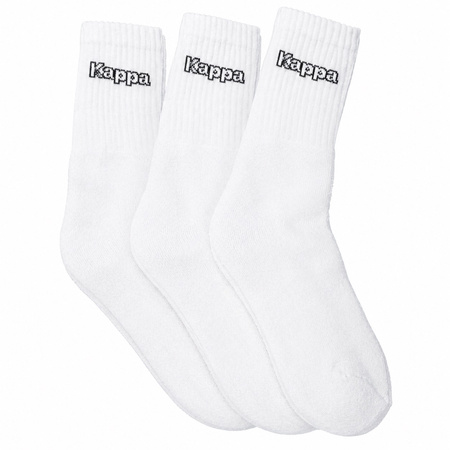 Kappa weiße lange Socken [34113IW 900] 3er-Pack