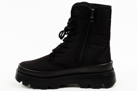 Progress Damen-Winterstiefel, Schwarz, Isoliertes Lammfell