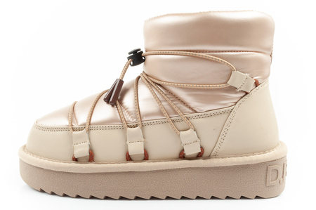 D.Franklin Damen Winterstiefel, modische, isolierte Stiefeletten in Gold