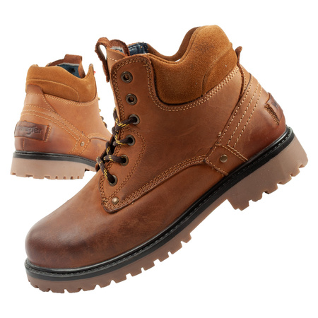 Wrangler Yuma Herren Chelsea Boots, elegante Lederstiefeletten, Braun, Weiß