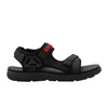 Lee Cooper Herren-Sandalen mit Klettverschluss für den Sommer, leicht, schwarz