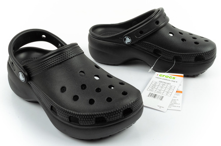 Crocs Klassische Plateau-Clog-Sandalen für Damen und Herren, Schwarz, Unisex, modisch