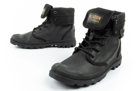 Palladium Damen Baggy Coated High-Top-Sneaker, modisches Schwarz