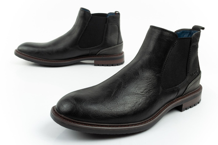 Wrangler Randy Herren Chelsea Boots, elegant, modisch, Slip-On, Schwarz