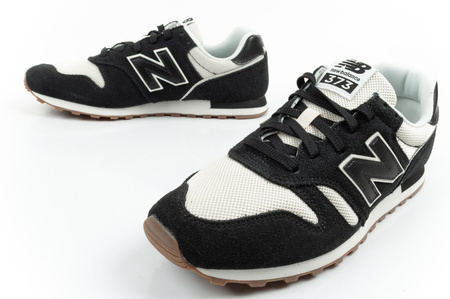 New Balance 373 Herren-Sneaker, modisches schwarzes Leder