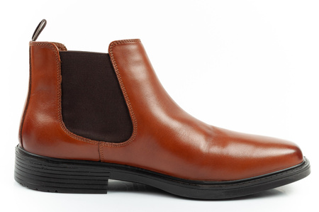 Skechers Herren Chelsea Boots Miller-Boris Elegantes Leder Braun