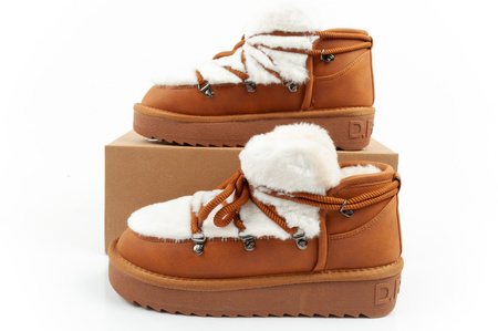 D. Franklin Damen Winterstiefel, modisches Fellfutter, Braun, High-Top