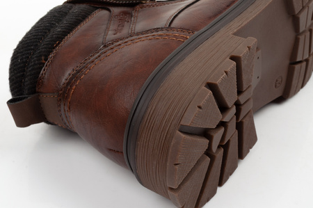 Wrangler Gillen Herren-Lederstiefel, braun, gefüttert