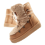 D. Franklin Damen Winterstiefel, modisches Fellfutter, isoliert, Braun und Beige