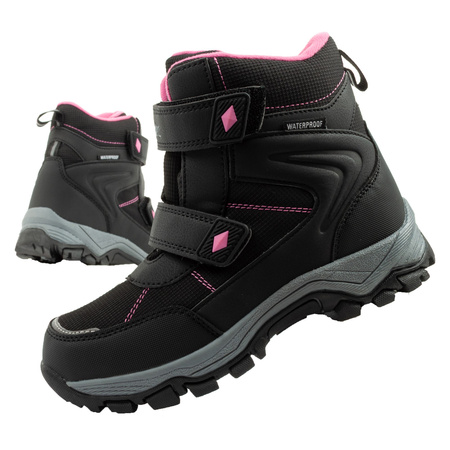 Lee Cooper Kinder-Winterstiefel, wasserdicht und isoliert, Schwarz