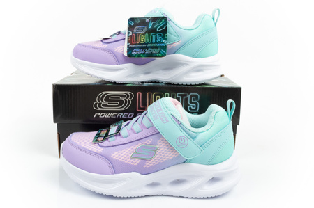 Skechers S Lights-Sola Glow [303714L/TQLV] LED Kinder Sportschuhe, lila.