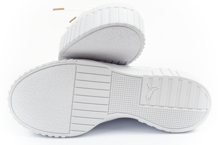 Puma Cali Damen Sportschuhe Sneakers Leder weiß Plateau modisch