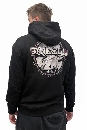 O'Neill Aguazul Herren-Kapuzenpullover mit Känguru-Motiv, schwarz
