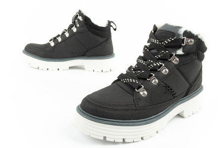 O'Neill Damen Winter-Wanderstiefel, gefütterte Stiefeletten, modisches Schwarz-Weiß