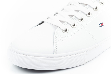 Tommy Hilfiger Essential Sport-Schuhe Herren Sneakers bequem Leder Weiß
