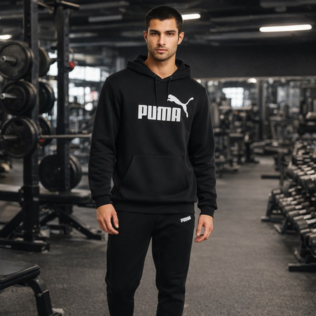 Puma Herren ESS Big Logo Kängurutasche, Schwarz