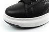Karl Lagerfeld Herren-Sneaker Kapri, Schwarzes Leder