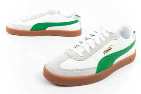 Puma Club II Era Herren-Sneaker, Leder, Weiß, Grau, Grün