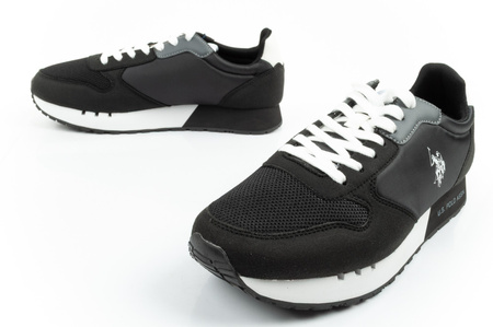 U.S. Polo Assn. Herren-Sneaker, modisch, bequem, Schwarz