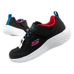 Skechers Bounder Kinder-Sportschuhe mit Klettverschluss, leicht, modisch, schwarz