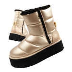 Karl Lagerfeld Thermo Damen Schneestiefel Stiefeletten mit Fell gold [KL48554 HGD]