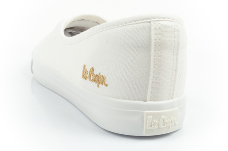 Lee Cooper Damen-Sneaker, weiße Slip-On-Ballerinas